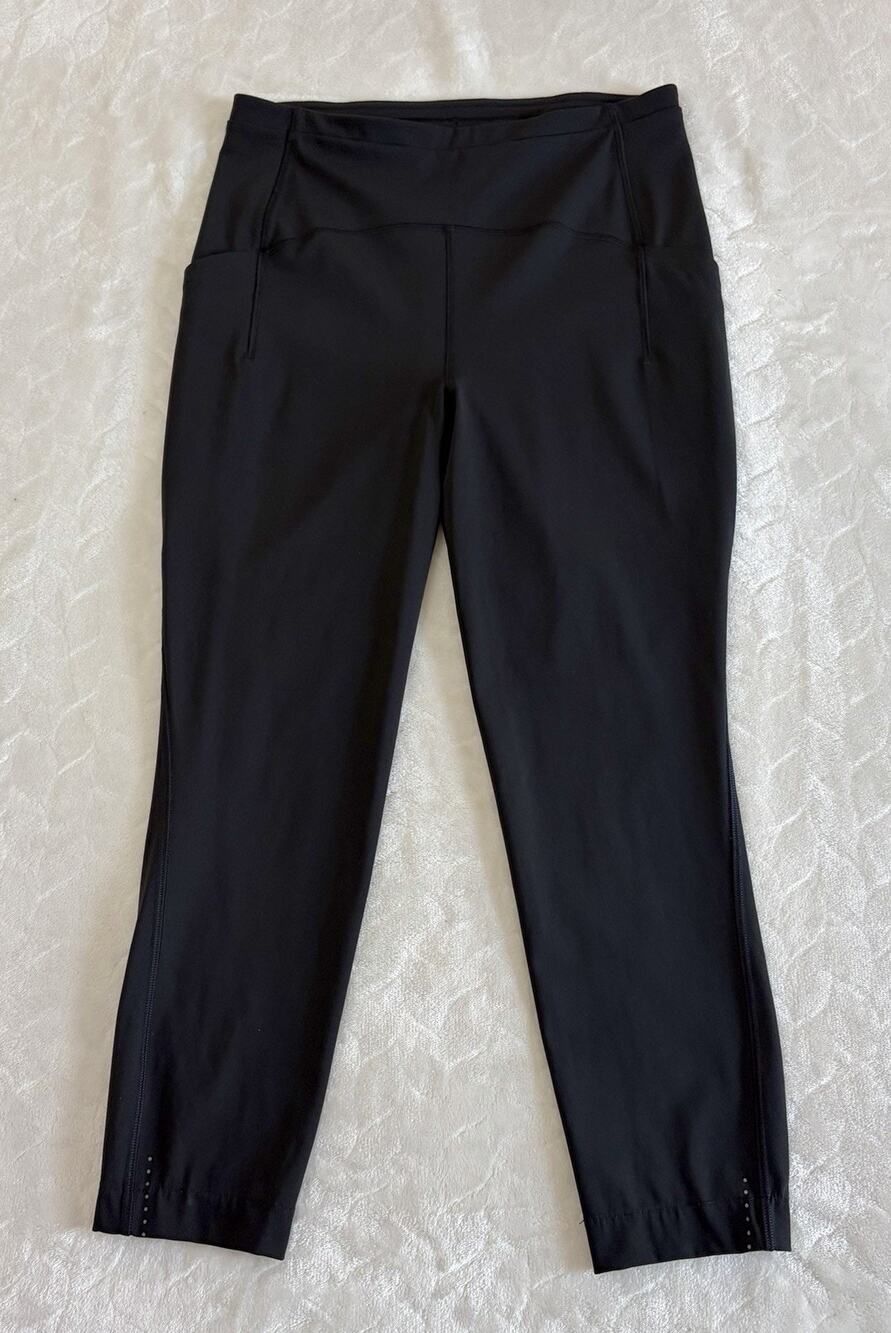 Lululemon Size 8 Swift Speed High Rise W5CQ5S Reflective Tight Black Legging 25”
